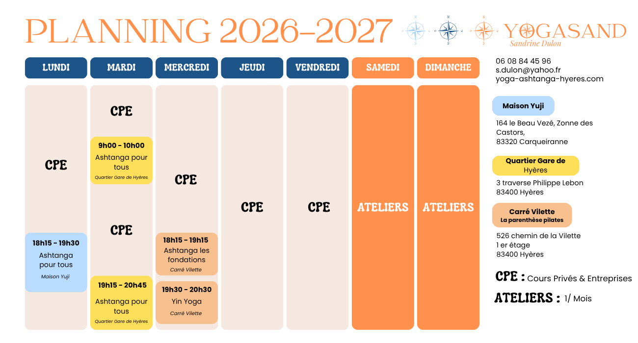 Planning yogasand 2025 - 2026 